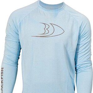 BLACKFISH Men's CoolTech UPF Angler Long Sleeve Shirt, Profile Logo, X-Large Blu